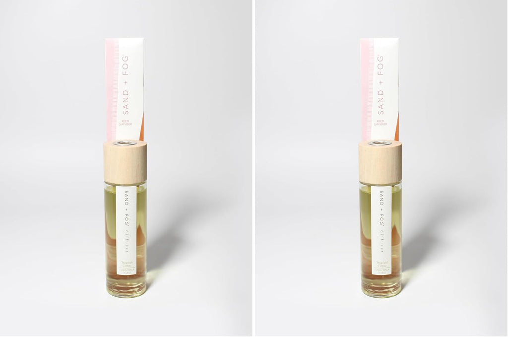 Sand + Fog Tropical Citrus Reed Diffuser | Made with Essential Oils | Fill Your Home with The Your Favorite Luxurious Fragrance (Pack of 2)