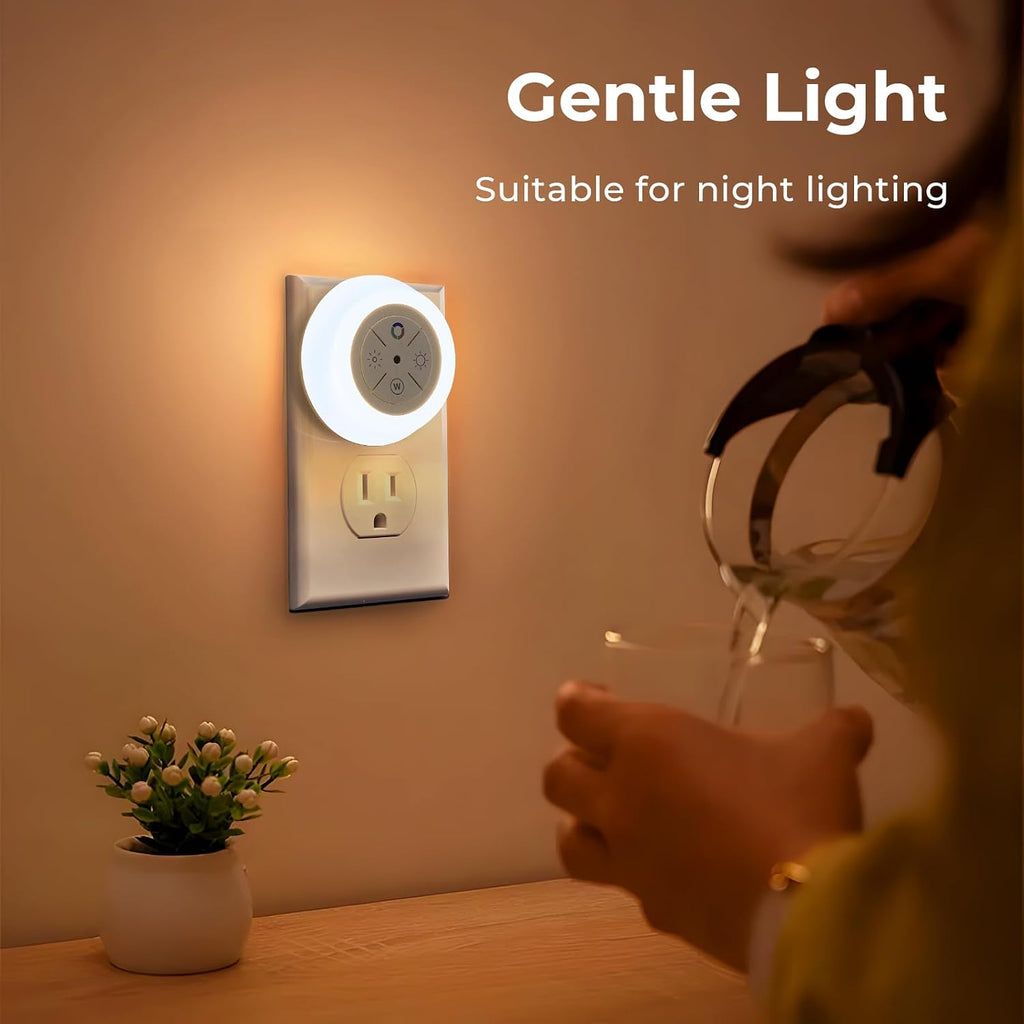 Dawnrise Night Lights Plug Into Wall with 12-Color Changing, 4 Pack