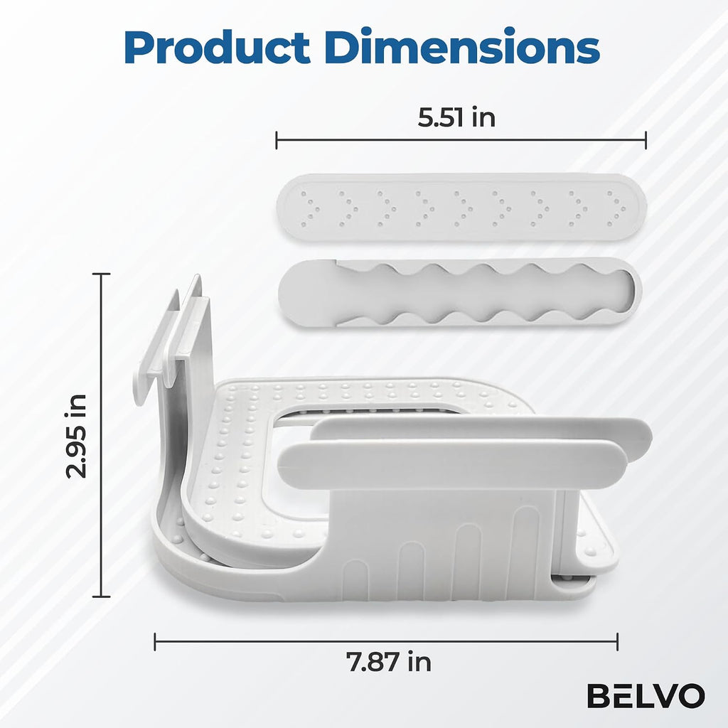 Belvo Bed Sheet Holder Straps with Lock – Bed Sheet Holders for Corners, Fitted Sheet Clips & Fasteners, Keeps Sheets Tight & Secure, Adjustable Sheet Grippers for Twin Full Queen King Beds – White