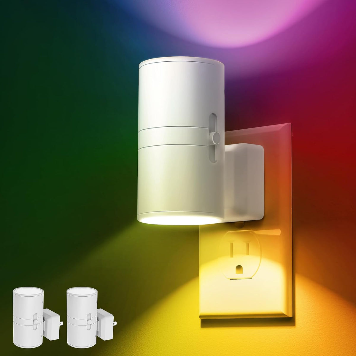L LOHAS LED Night Light, Night Lights Plug into Wall, RGB Color Changing