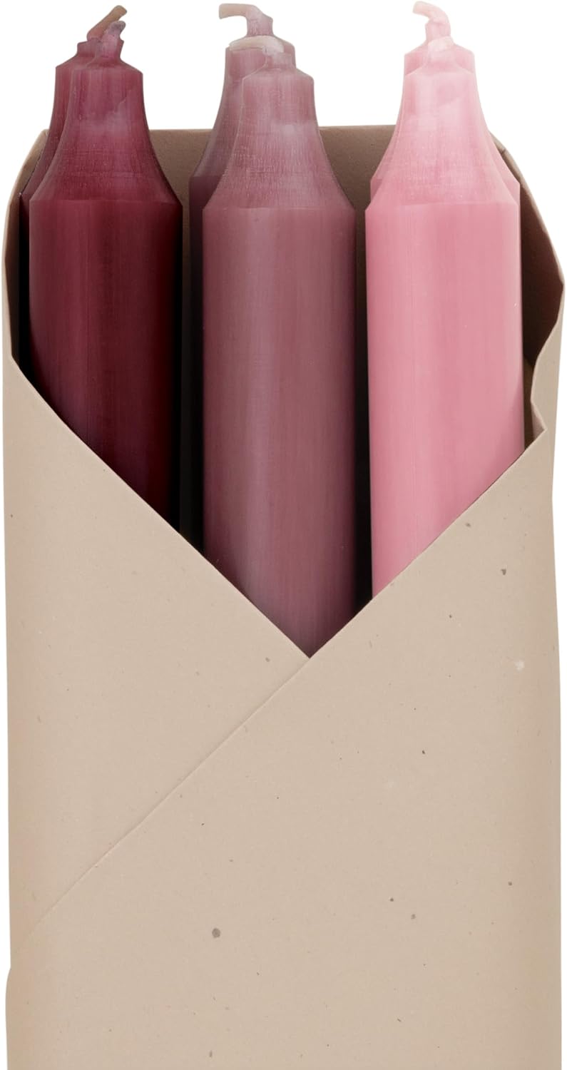 Northern Lights Candles - 12" 6pk Taper Combo - Heirloom Petals - 72749