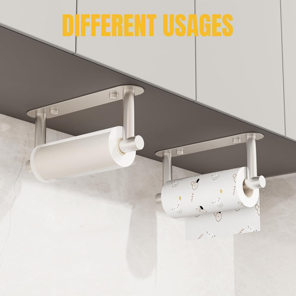 BESy Toilet Paper Holder, Bathroom Tissue Holder Wall Mount Brushed Nickel