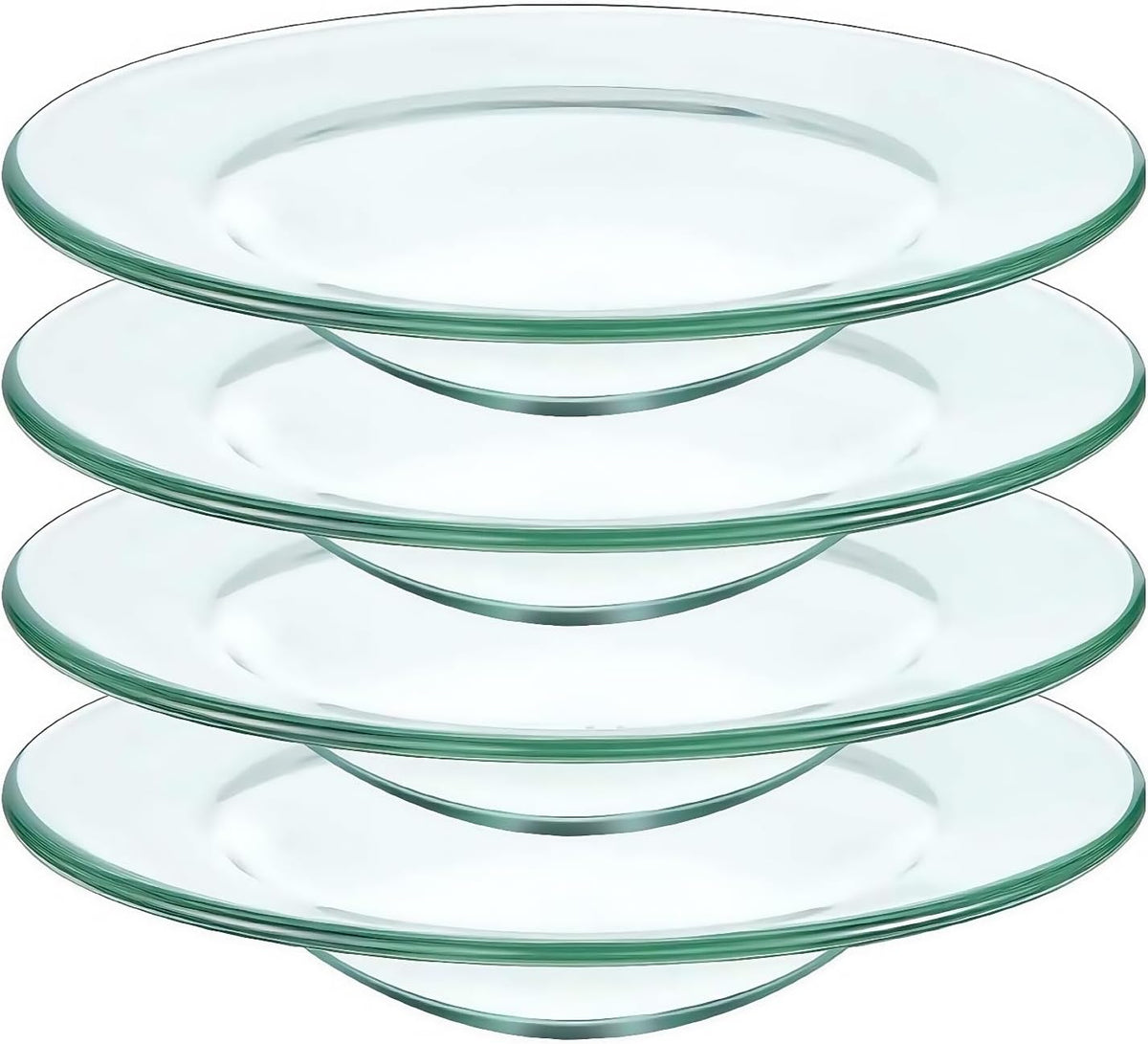 Replacement Glass Dish for Oil Burner and Wax Melt Burner, Round Glass Tray for Aromatherapy Lamp and Tart Warmer 12cm (4Pcs, 4.5")