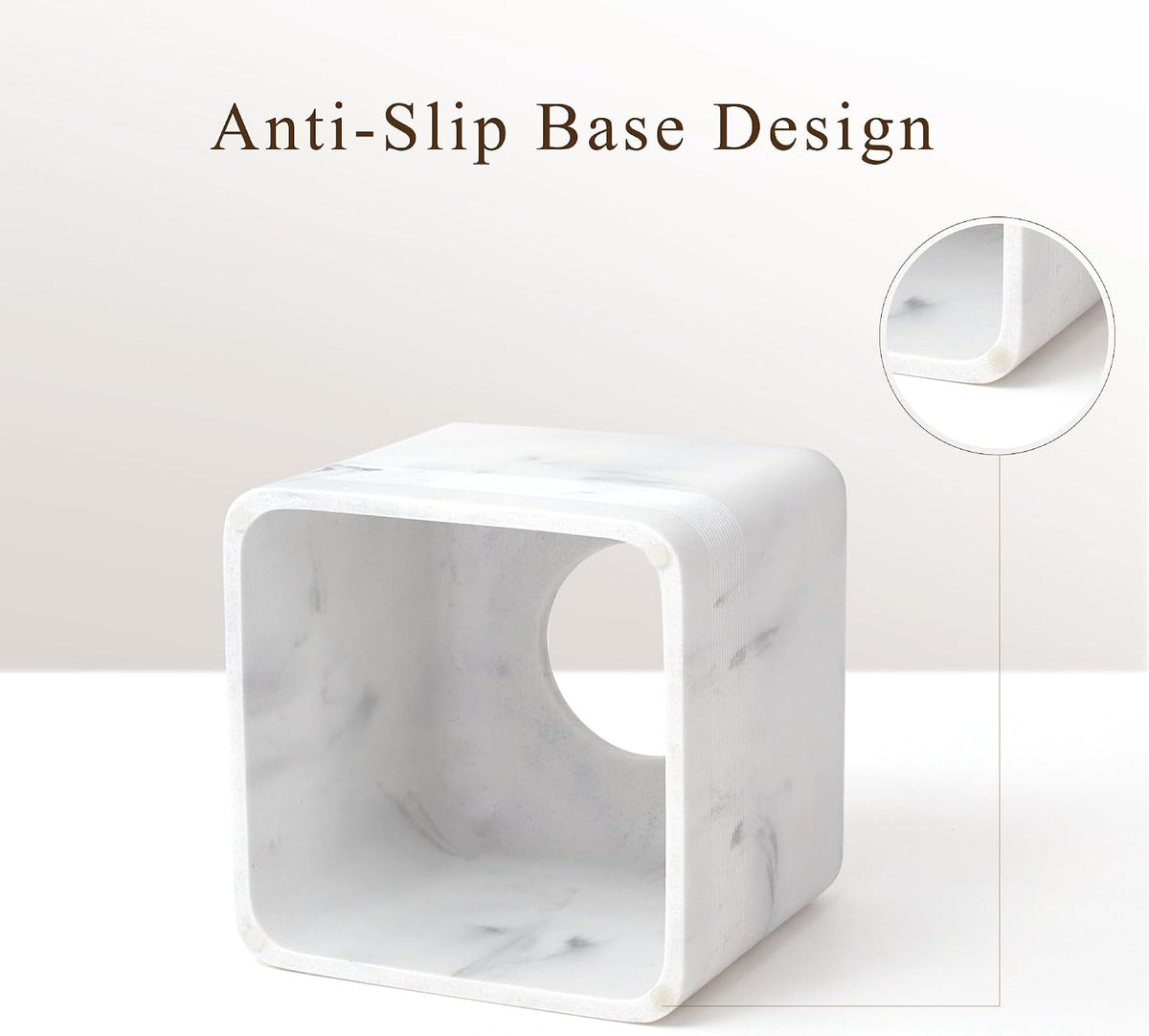 YMXYJM Resin Tissue Box Cover, Modern Square Holder,White