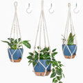 3 Set Self Watering Hanging Planter for Indoor Plants Macrame Plant Hangers
