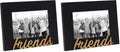 Isaac Jacobs Black Wood Sentiments “Friends” Picture Frame, 4x6 inch, Photo Gift for Friend, Display on Tabletop, Desk (Black, 4x6) (Pack of 2)