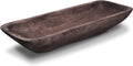 Wooden Dough Bowl - Vintage Oblong Natural Root Hand Carved Bowl for Home Decor, Rustic Farmhouse Centerpiece, 18.5x7.1x3.15 Inches
