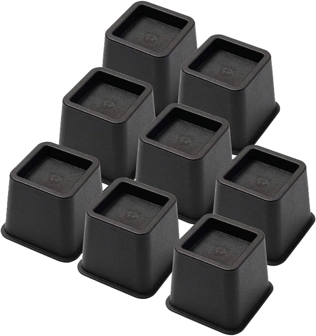 Bed Risers 3 Inch, Heavy Duty Square Furniture Frame Lift, Set of 8
