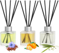 3-Pack Reed Diffuser Set, Linen/Citrus/Bamboo White Tea Scented Oil