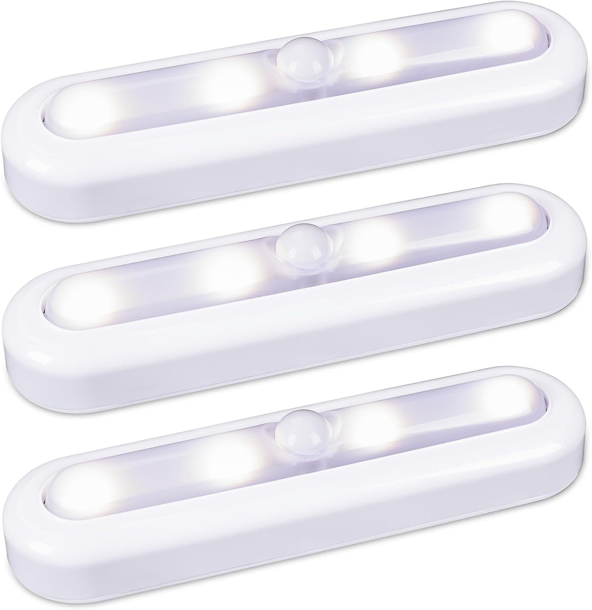 STAR-SPANGLED 7” Dimmable LED Stick on Push Tap Lights AAA Battery, 3 Pack