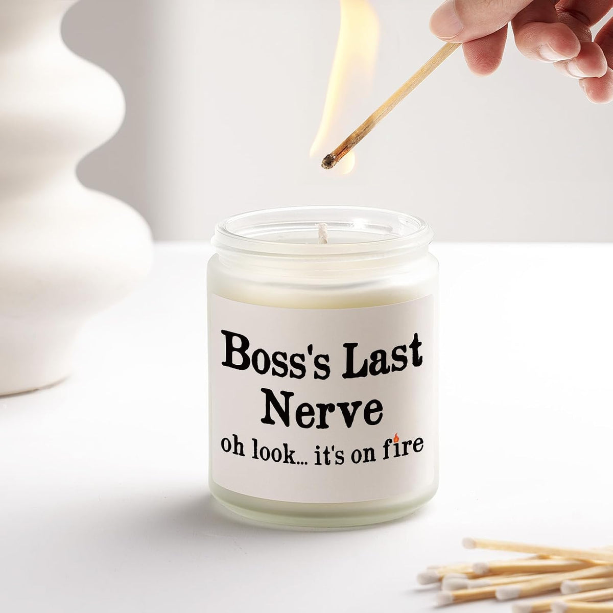 Funny Boss Gifts for Women Men- Handmade Lavender Soy Wax Candle