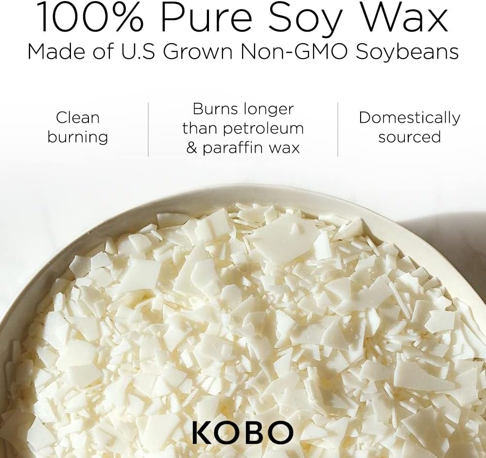KOBO Vetiver & Shaved Vanilla Pure Soy Candle, 80 Hour Burn, 11 oz
