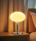 Glass Mushroom Lamp, Mid Century Dimmable Lamp 3 Color Temperatures Table Lamp for Bedroom Living Room Bedside Lamp, Cute Lamp Modern Small Lamp (8W, Beige)