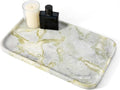 Marble Vanity Tray,14" Large Stone Bathroom Tray Countertop,Deep Green