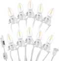 Christmas Village Lights with 10 LED Bulb, C7 Snow Village Light with Clips