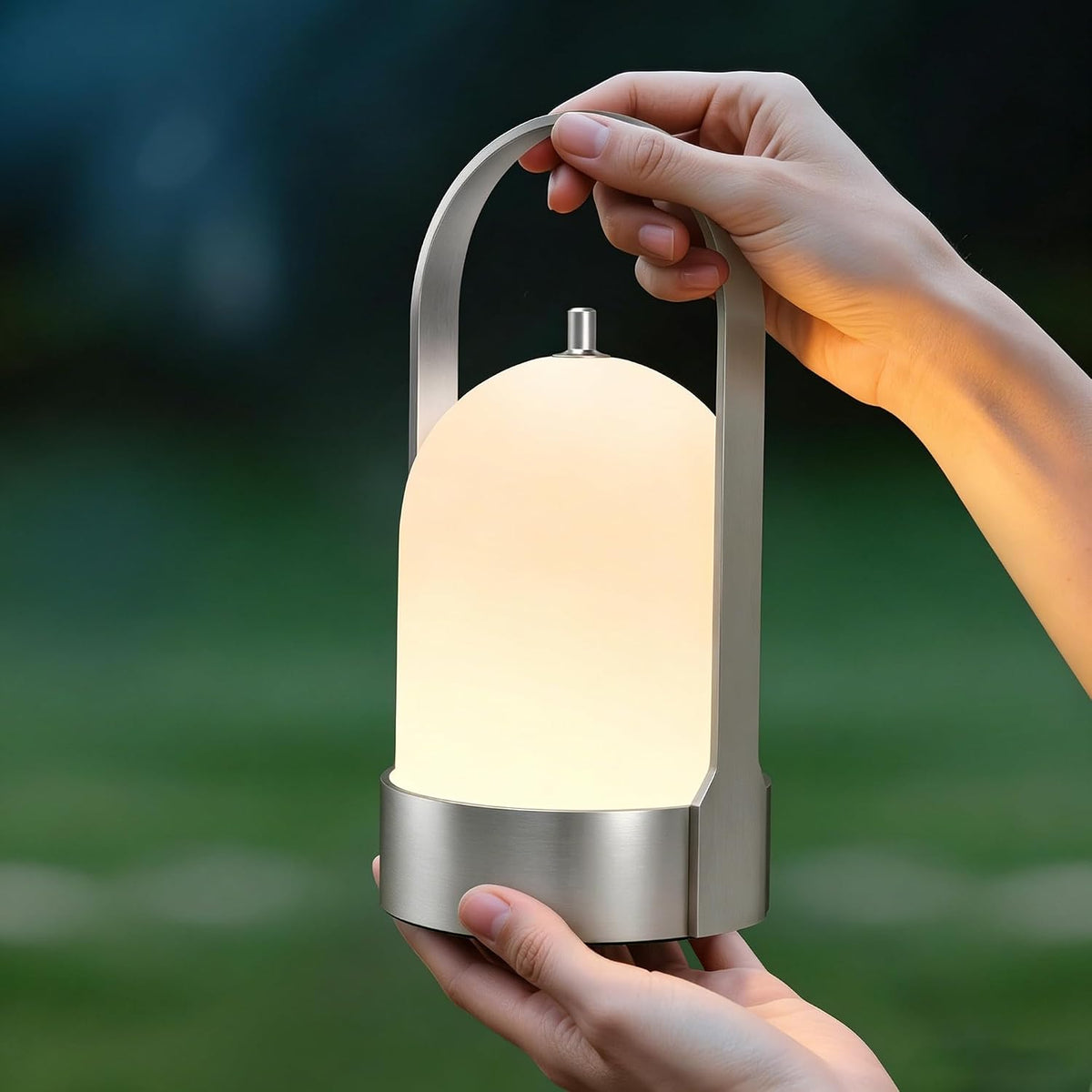 Tubicen Portable Table Lamp Rechargeable Outdoor Lantern with Handle