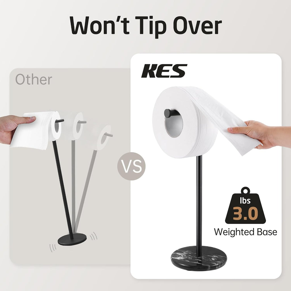 KES Natural Marble Toilet Paper Holder Stand Bathroom Free Standing
