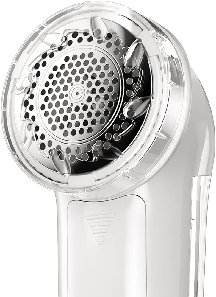 Bymore Fabric Shaver, Lint Remover, Lint Shaver Defuzzer Sweater Shaver for Clothes and Furniture with AC Adapter Pill Fuzz Remover-White