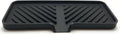 Silicone Soap Dish Tray and Sponge Holder with Drain Chute and Feet | 3-Way Sloped Design | Bathroom and Kitchen Sink Organizer Caddy (Black, 10"x4", 7.8 Ounces)