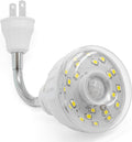 LED Motion-Activated Directional Rotating Flexible Sensor Dusk to Dawn Night Light AC Outlet Plug-in Wall Stair Lamp Indoor 360° Bedroom Hallway Stairway Garage Basement Corridor