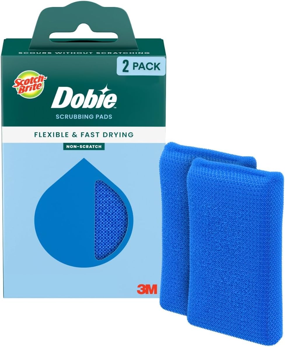 Scotch-Brite Blooms Dobie Scrubbing Pad, 2 Pack