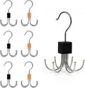 6-Pack Tank Top & Bra Hangers, 360° Rotatable Metal Organizer with Claw Design, Space-Saving Closet Hooks for Bras, Scarves, Purses, and Accessories