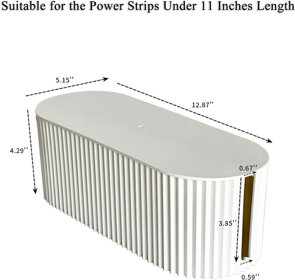 White Cable Box Organizer, Small, Plastic