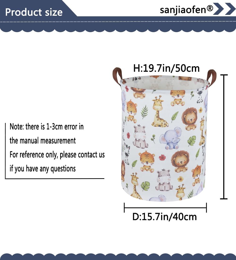 Kids Laundry Hamper,Baby Laundry Basket Animal Storage Baskets for Kids Room Decor,Nursery Hamper,Bedroom,Toy Organizer,(Cute Animal)