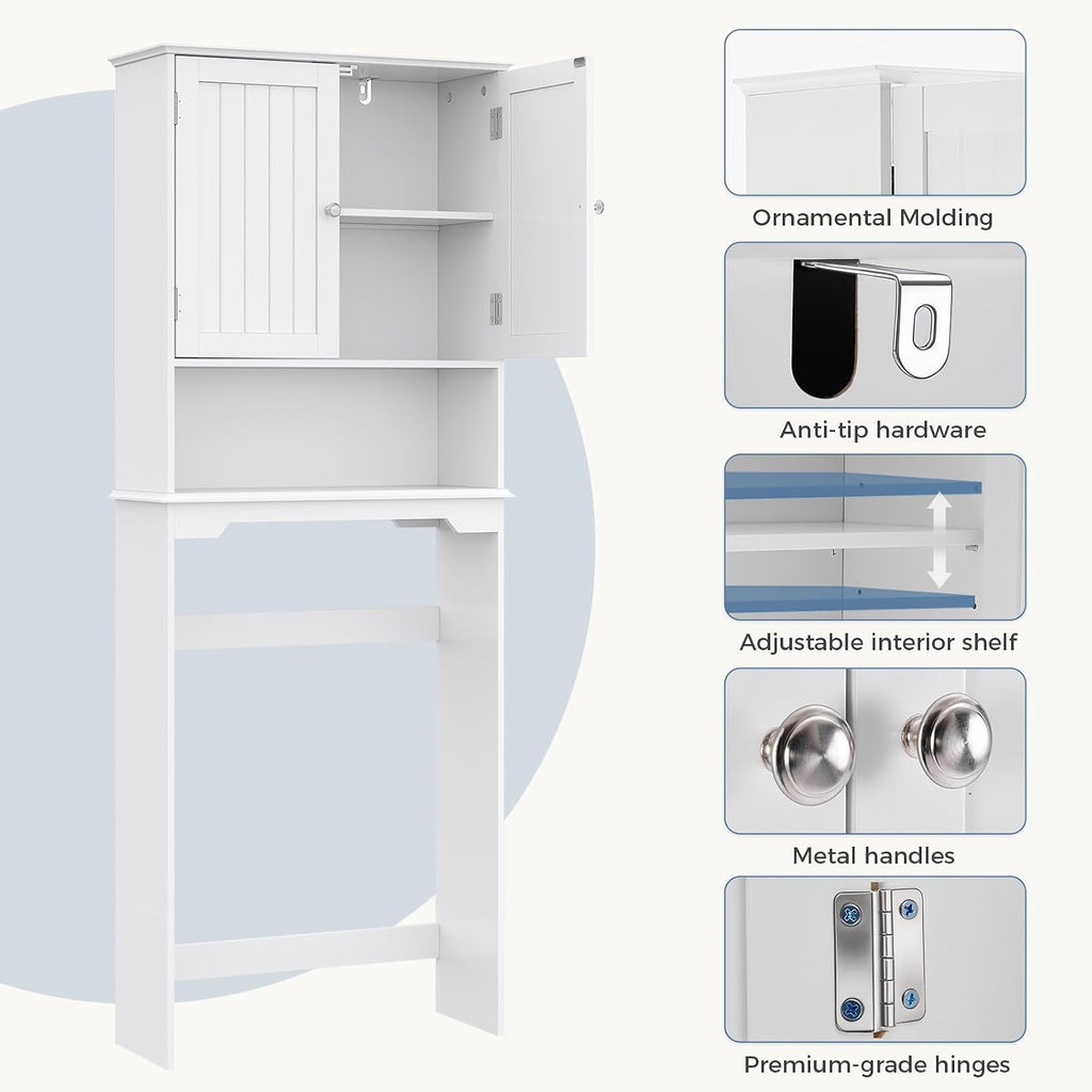 DUMOS Over the Toilet Storage Cabinet with Double Doors, Bathroom Storage