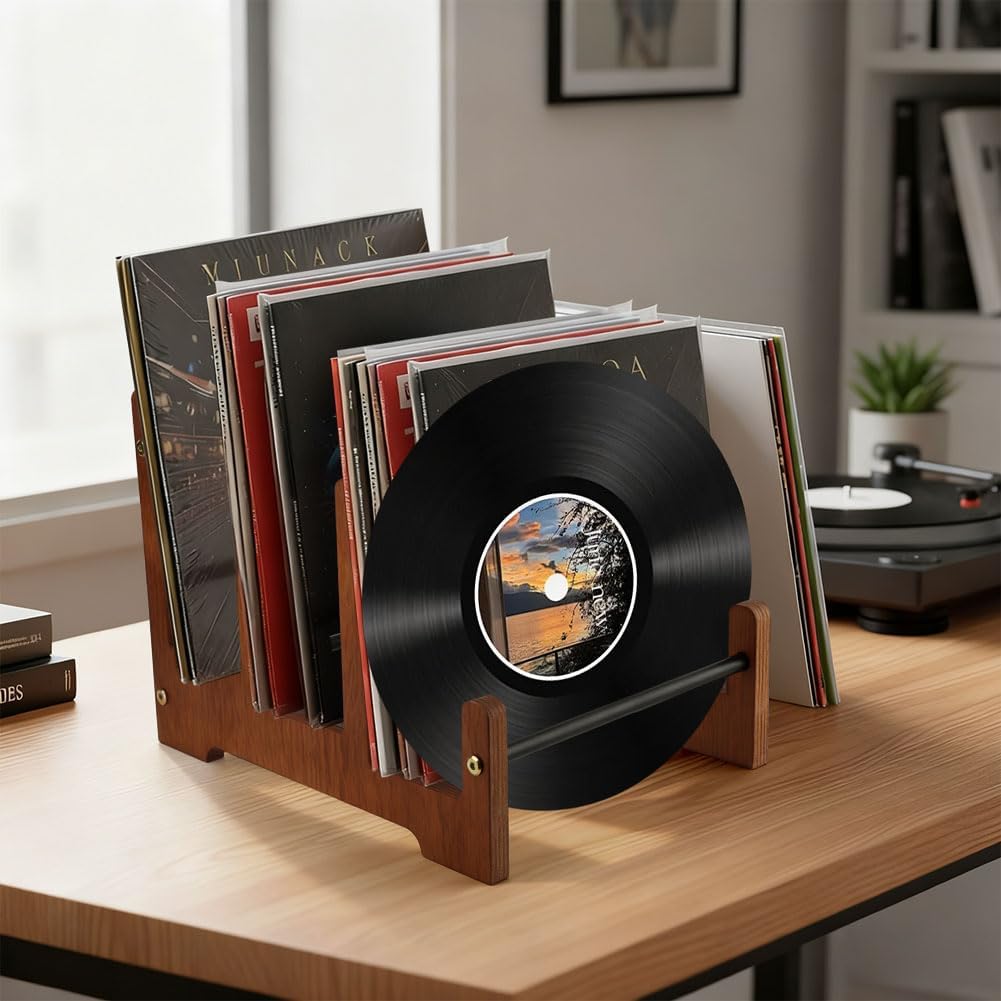 Records Holder, 3-Tier Vinyl Record Storage Display Rack forAlbums