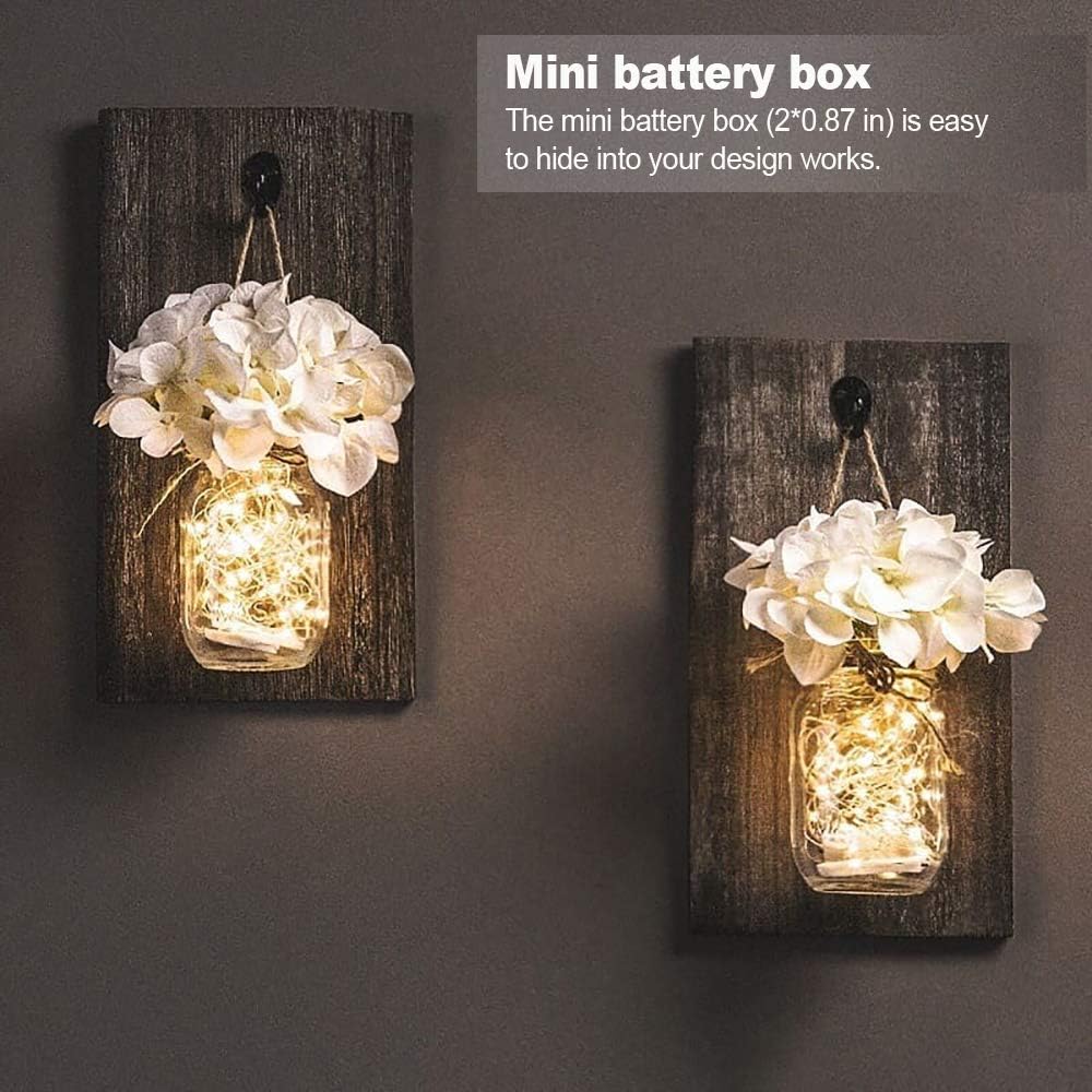 MUMUXI 24 Pack 7.2ft Fairy Lights Battery Operated, 20 LED String Lights, Waterproof Silver Wire, Warm White for Bedroom, Weddings, Halloween, Christmas Decorations, Battery Powered Indoor Outdoor Use