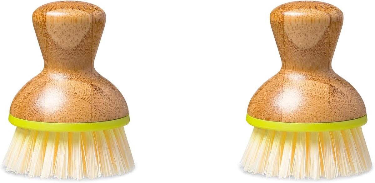 Full Circle Bubbly Palm Brush, Dish Scrub Brush for Nonstick, Green