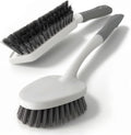 2 Pack Heavy Duty Scrub Brush Set with Hard Bristle, Cleaning Brush Designed for Bathroom, Shower, Bathtub, Tub, Carpet, Floor, Grout, Tile