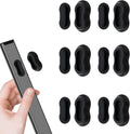 6pcs Magnetic Remote Control Holder, No Drill Wall Mount Silicone TV Remote Holder Self-Adhesive Universal Organizer Storage for Air Conditioner Fan Media AC RV Accessories (Black)