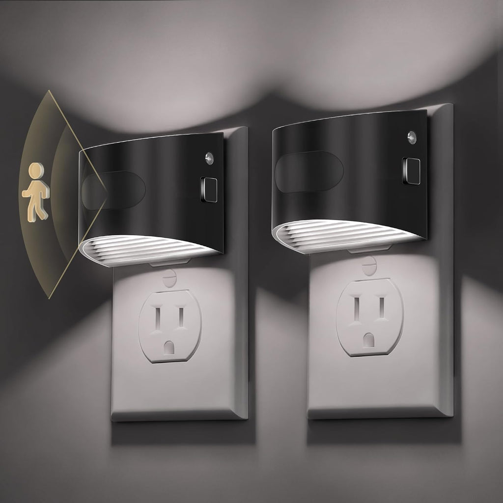 L LOHAS LED Motion Sensor Night Light, Night Lights Plug into Wall, 2 Pack