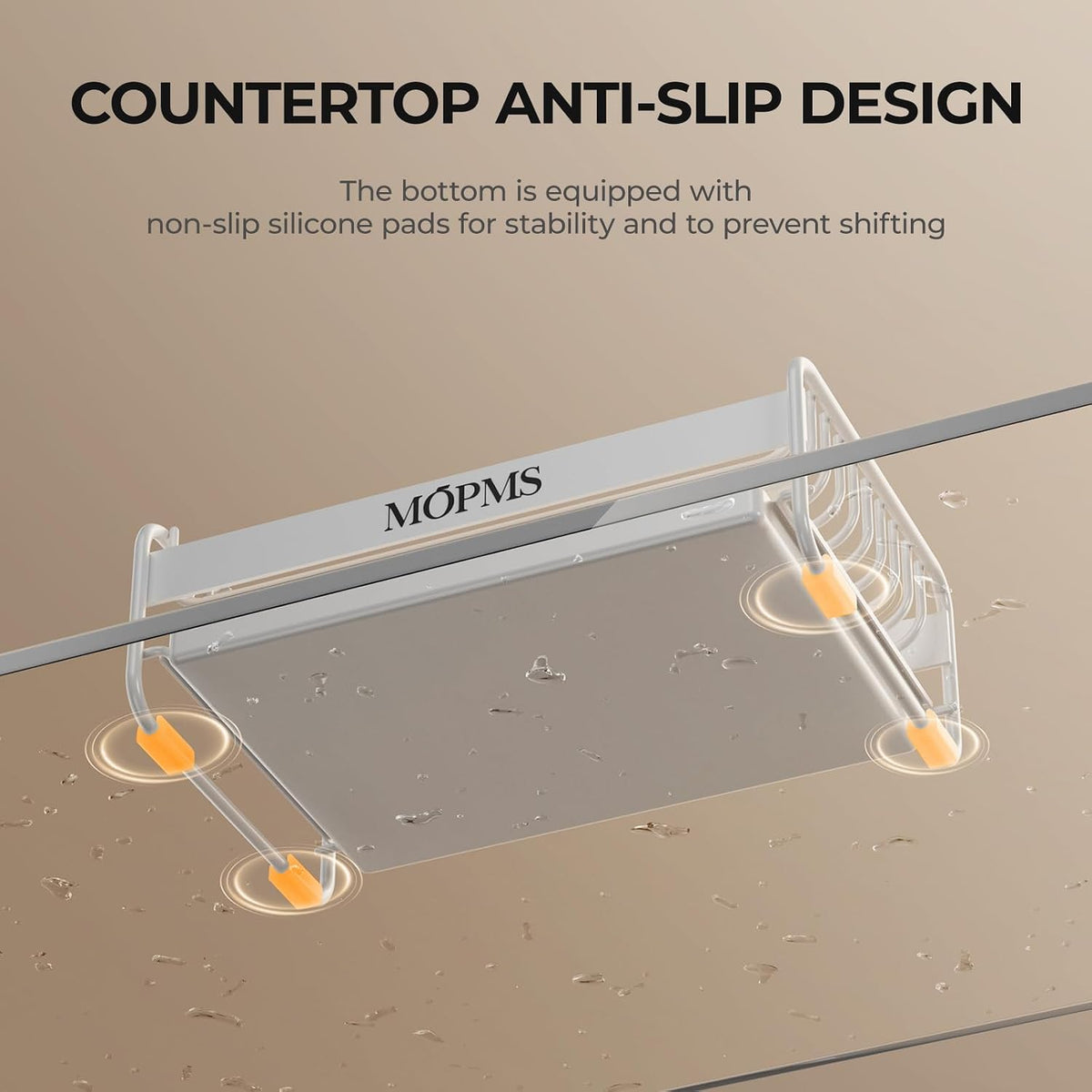 MOPMS Soap Dish for Shower, Carbon Steel Bar Soap Holder with Drainage