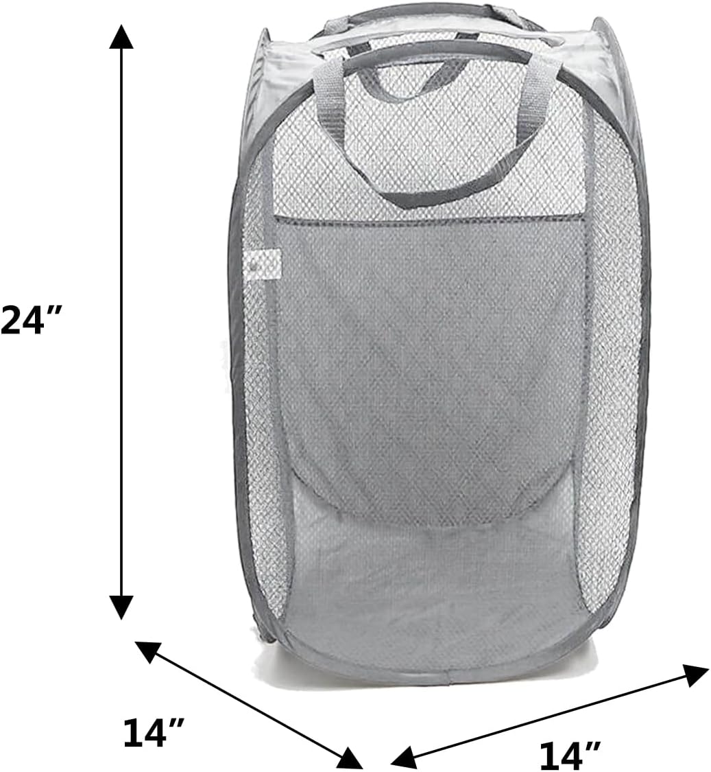 Pop Up Hampers 3 Pack with Laundry Bags 6 Pack, Varied Colors