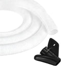 MECCANIXITY 1 1/2" 20ft Split Wire Loom Tubing w/Installation Tool White