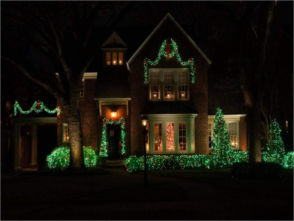 Holiday Essence 100 Green Christmas St. Patrick's Day Light Set, 20.6 Feet White Wire Indoor Outdoor