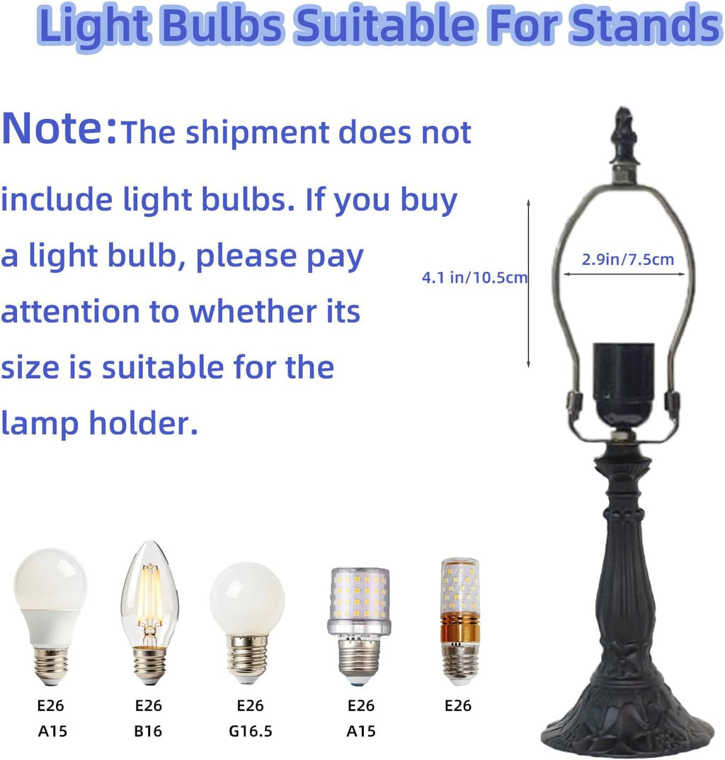 Tiffany Table Lamp,Stained Glass Bat Desk Lamp(8x8x15inch)