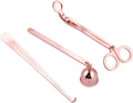 3 in 1 Candle Wick Trimmer Set Snuffer Dipper Cutter Rose Gold