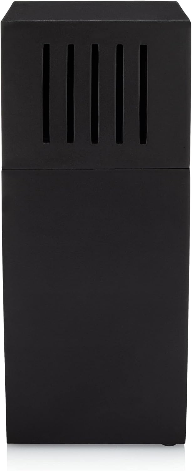 Essentra Home Toothbrush Holder with Lid, Elegant Matte Black Bathroom Toothbrush & Toothpaste Organizer – Matte Black Collection