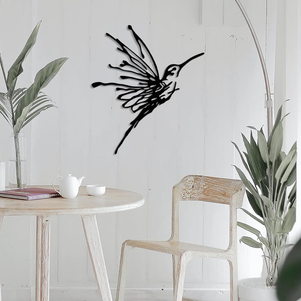 XORT 3D Hummingbird Metal Wall Art, Outdoor Decor Sculpture Sign