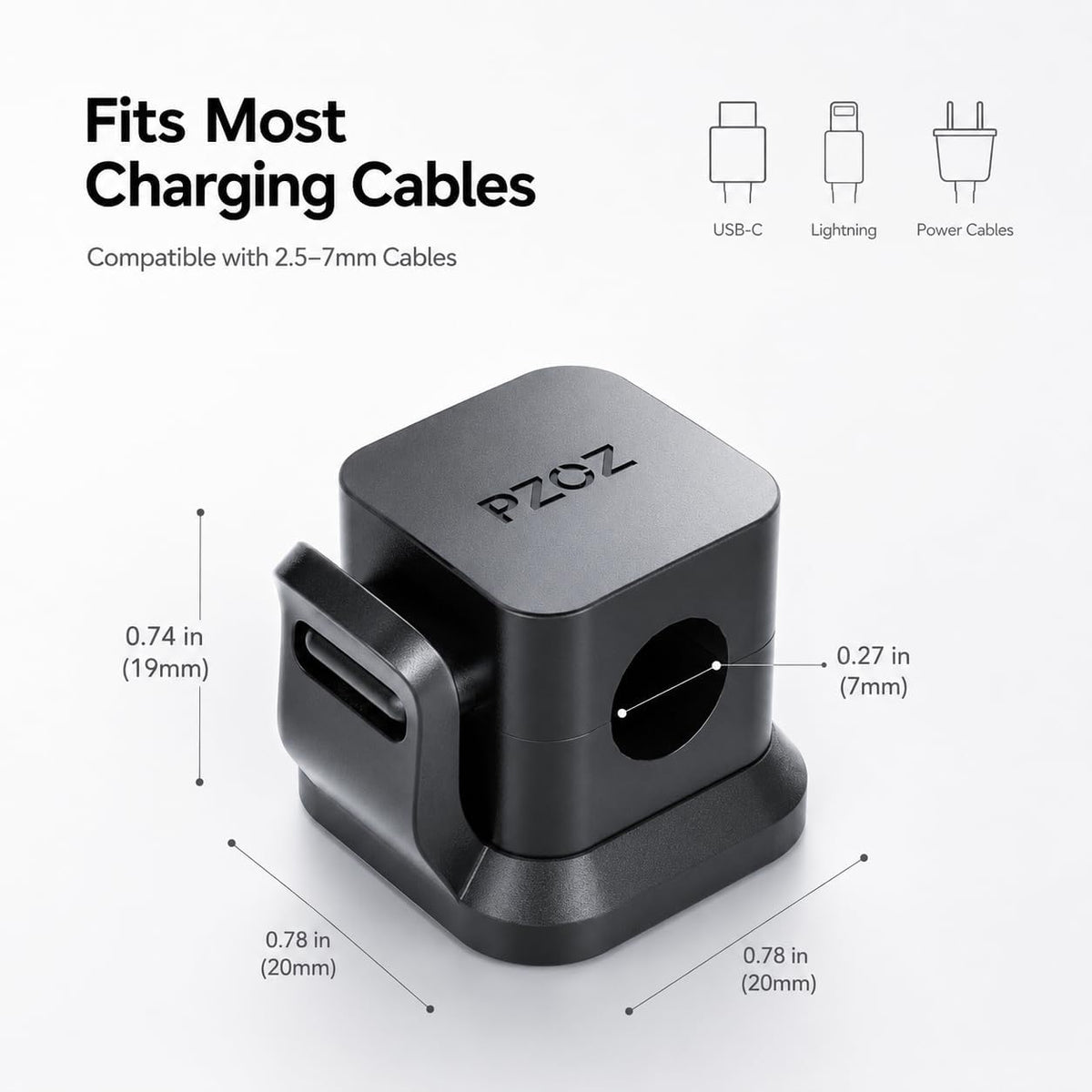 PZOZ Cable Clips 6 Pack, Adhesive Cable Management Clips with Secure Buckle