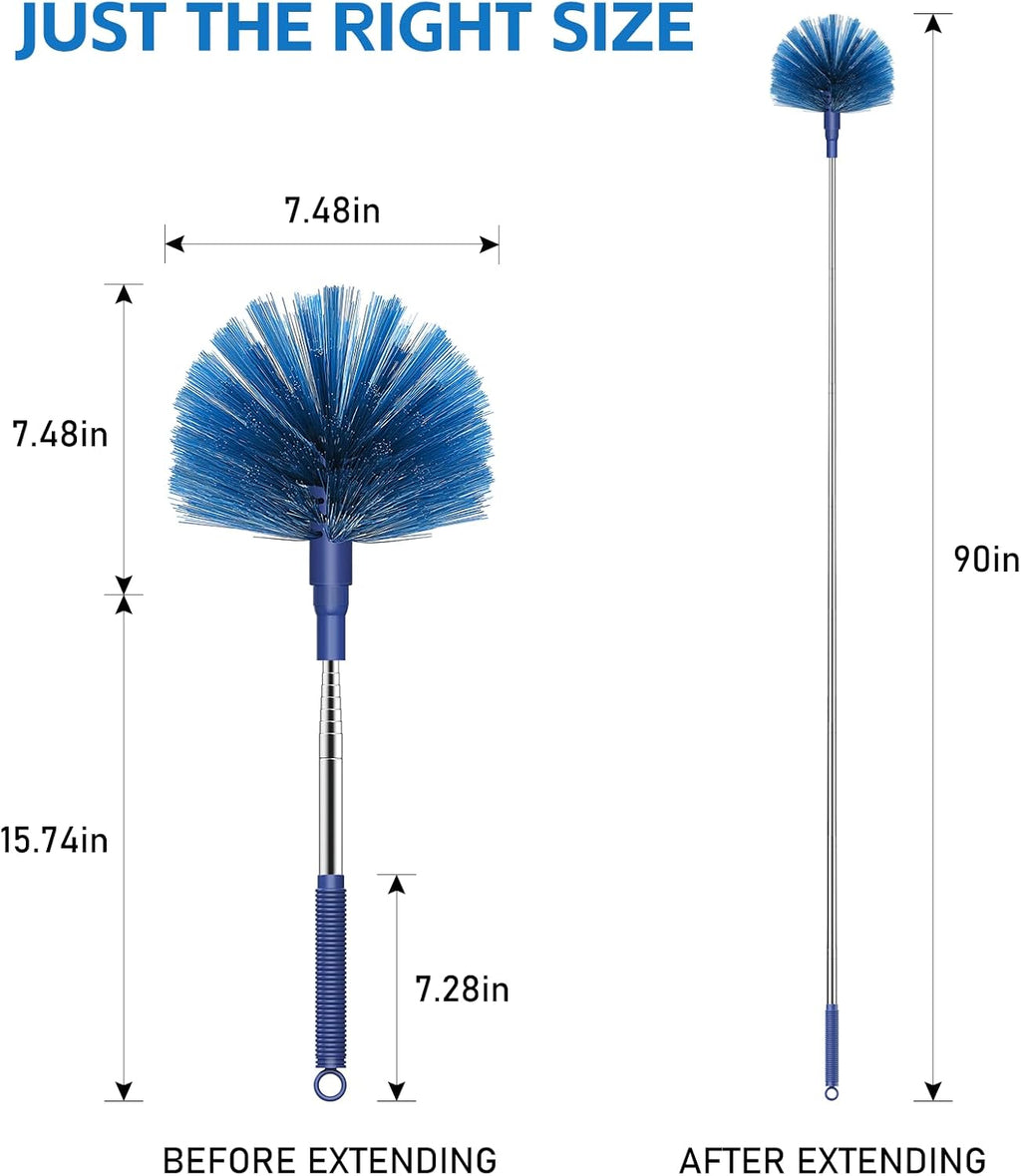 SetSail Cobweb Duster with Extension Pole, for Cobweb Cleaning,Blue