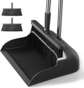 MOPALL Broom with Dustpan Combo Set with 53" Long Handle Inc 2 Broom Heads