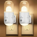 Night Light Plug into Wall with Motion Sensor (White 2pcs)