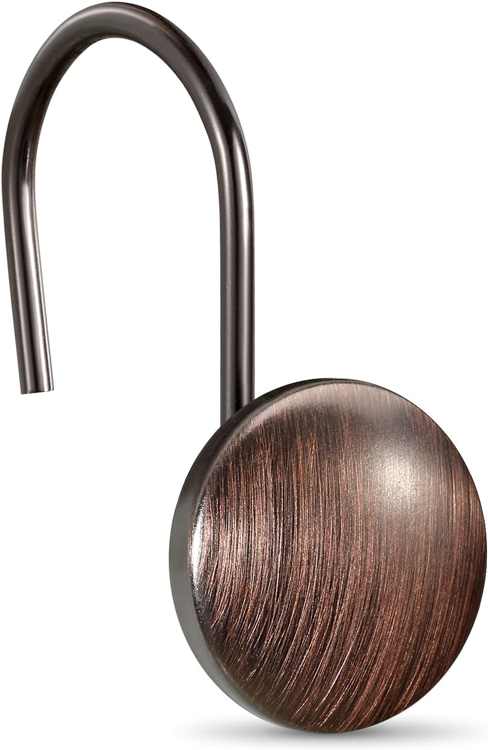 CHICTIE Bronze Shower Curtain Hooks Rings,Oil Rubbed Metal Rust Resistant Decorative Shower Curtain Hooks,Set of 12 Farmhouse Style Shower Rings Hangers for Bathroom