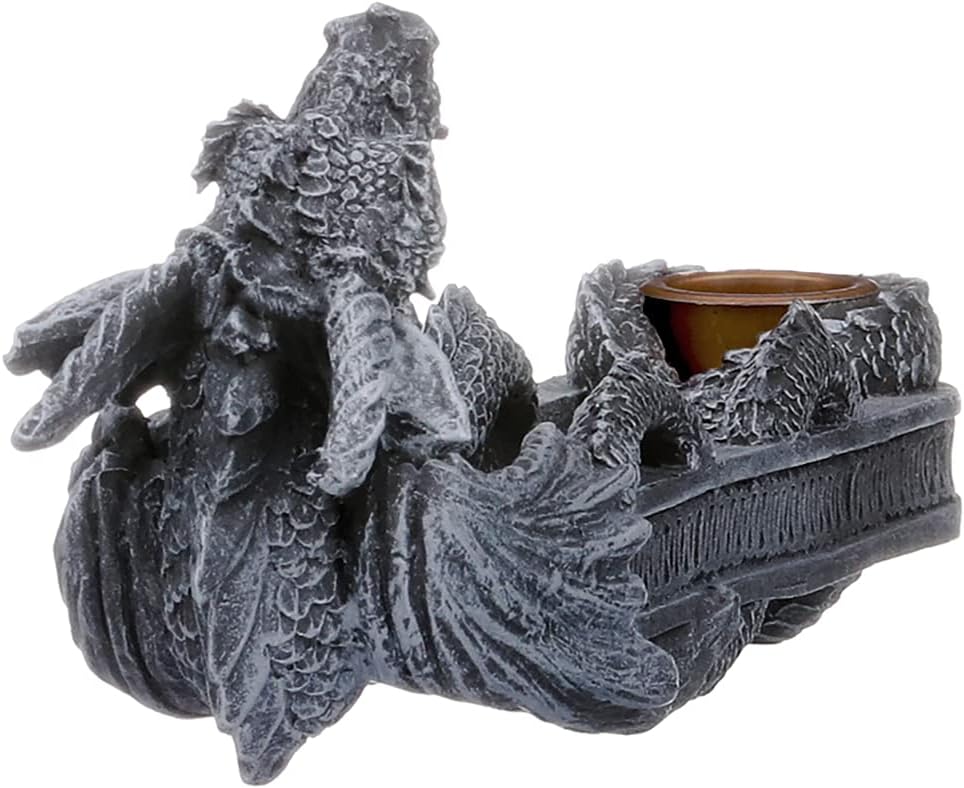 Design Toscano Dragon of Trelawny Manor Gothic Incense Burner and Candle