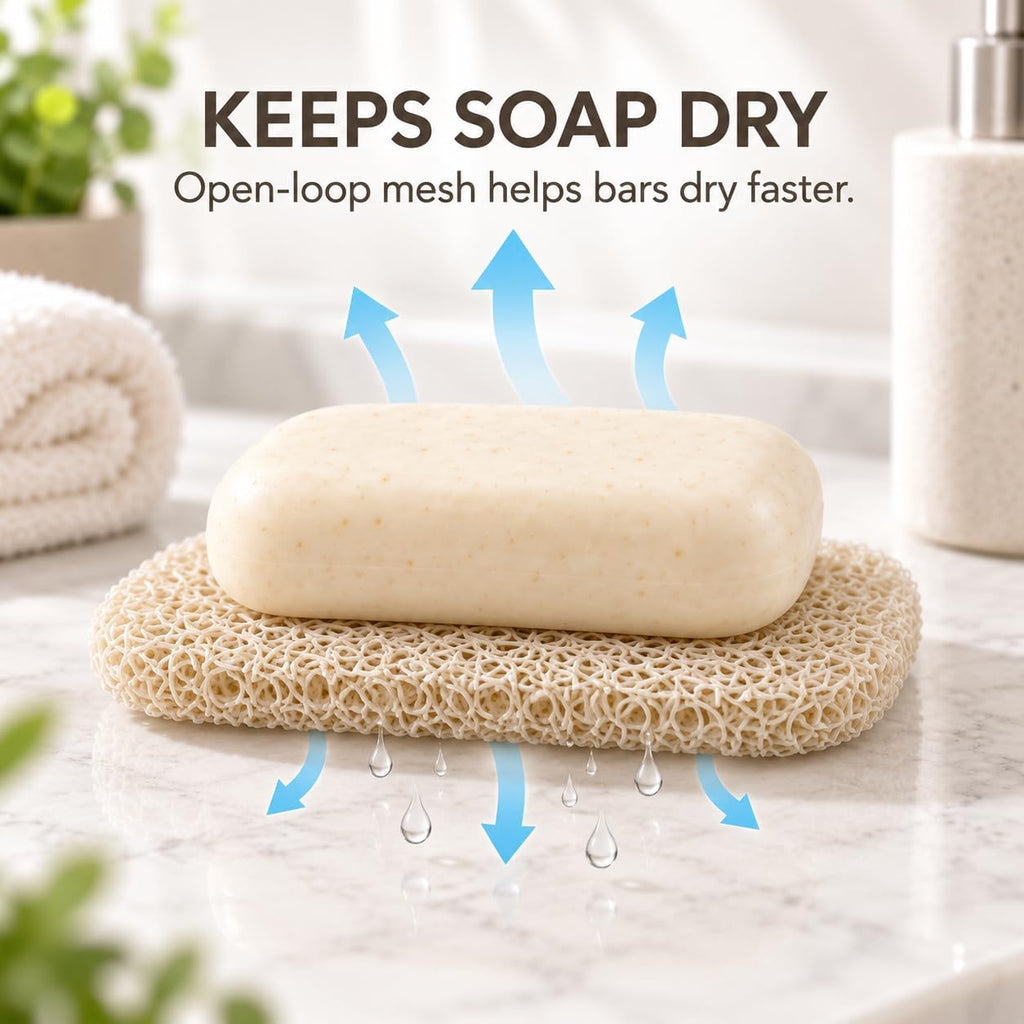 4 Pack Soap Saver Pads for Bar Soap, 4.3 x 3 Inch Soap Lifter Pads